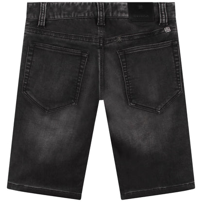 男童黑色牛仔短裤