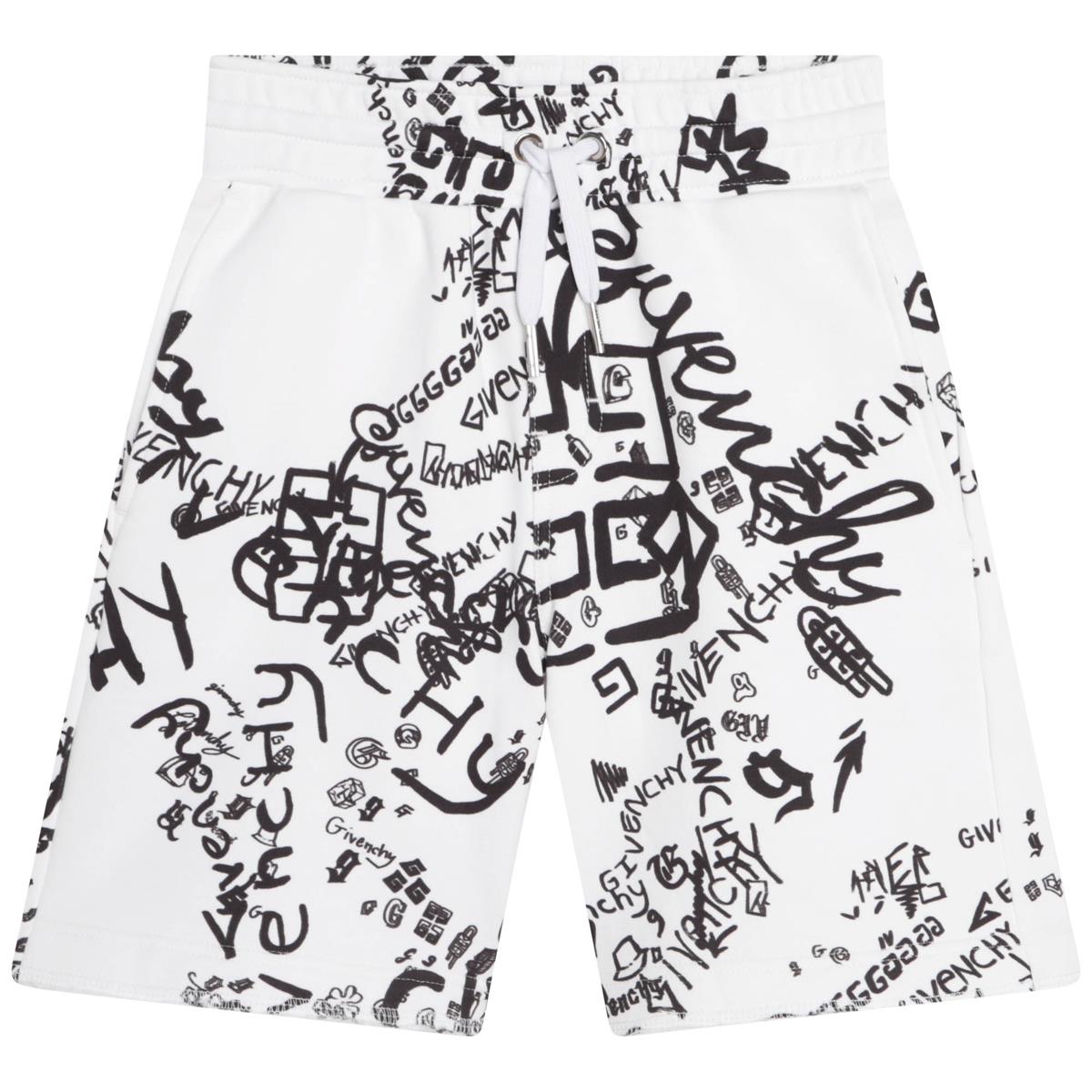 男童白色Logo短裤