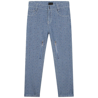 儿童蓝色牛仔长裤