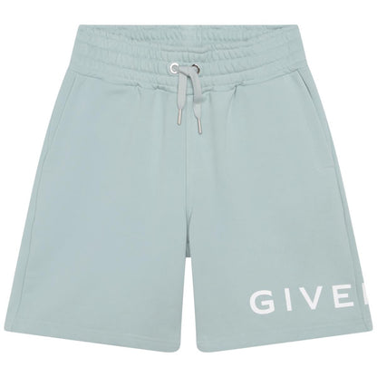 男童绿色Logo短裤