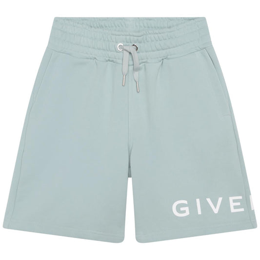 男童绿色Logo短裤