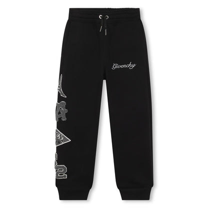 男童黑色Logo长裤