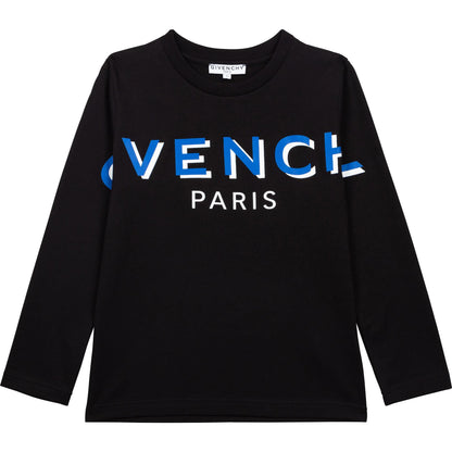 男童黑色Logo棉T恤