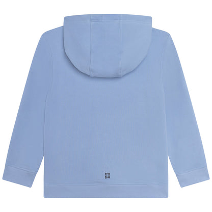 男童蓝色连帽卫衣