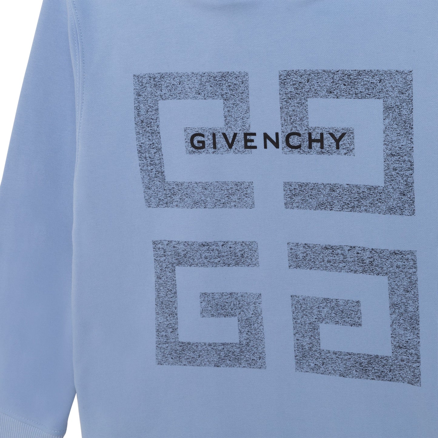 男童蓝色连帽卫衣