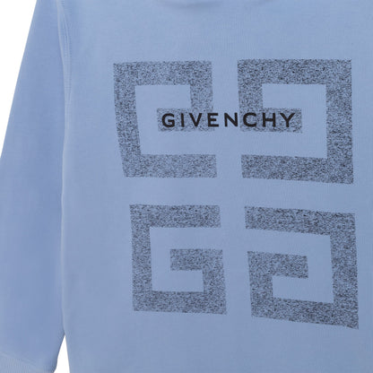 男童蓝色连帽卫衣