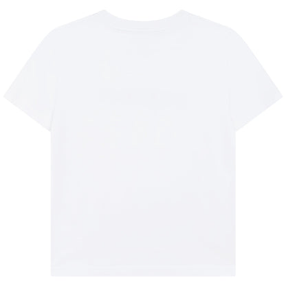 男童白色Logo棉T恤