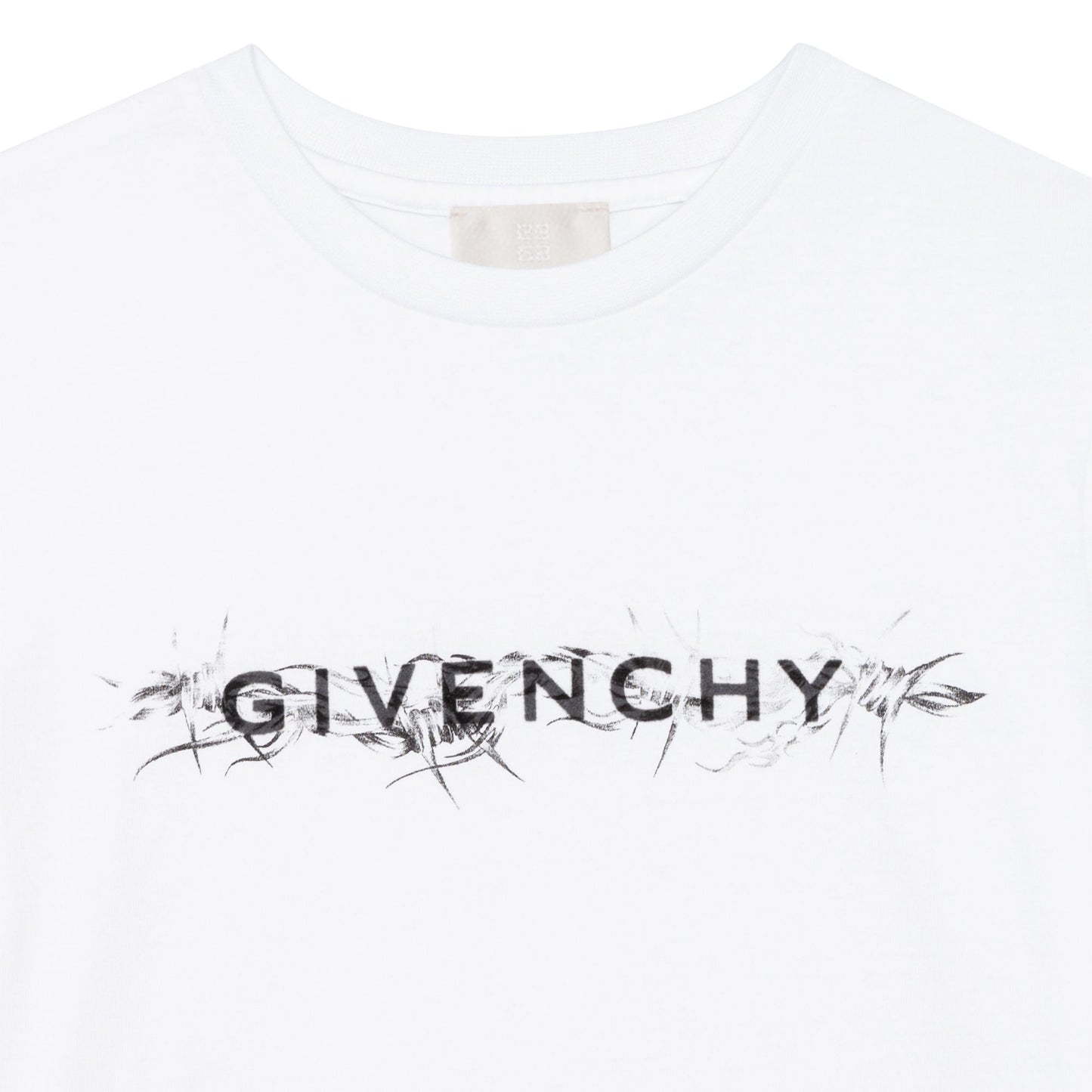 男童白色Logo棉T恤