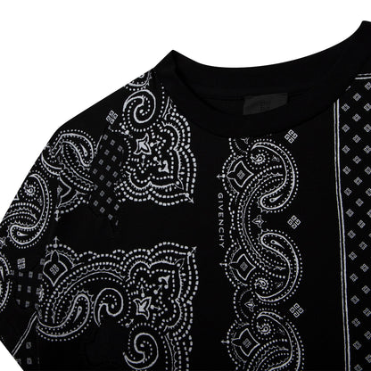 男童黑色印花棉T恤