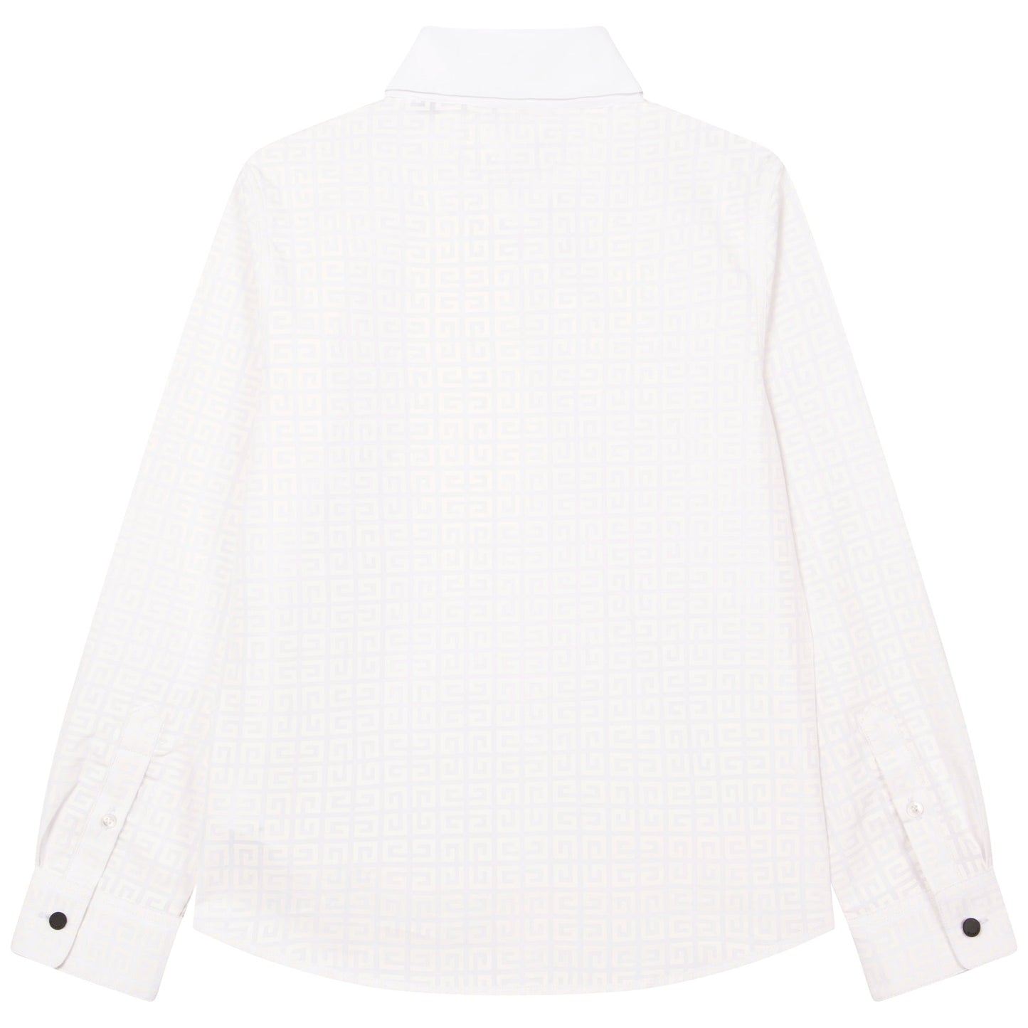 男童白色Logo棉衬衫