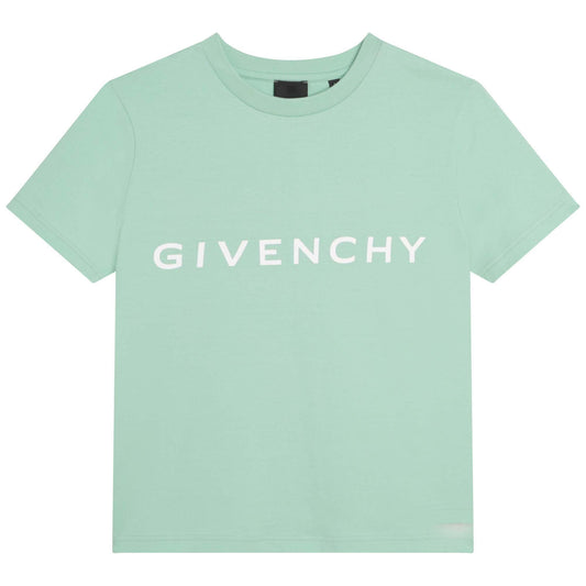 男童青色Logo棉T恤