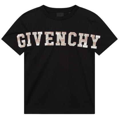 男童黑色Logo T恤