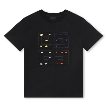 儿童黑色Logo T恤