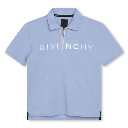 男童蓝色Logo Polo衫