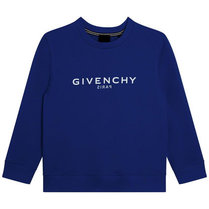 男童蓝色Logo卫衣