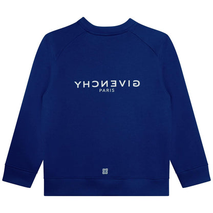 男童蓝色Logo卫衣