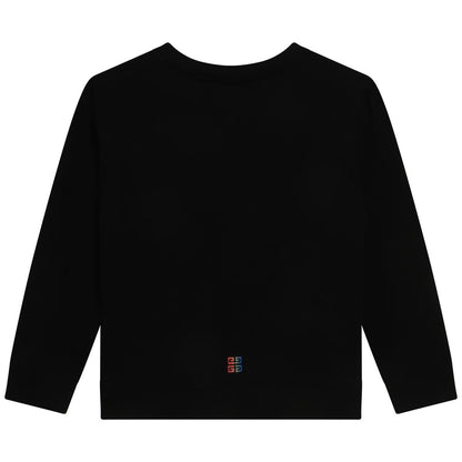 男童黑色Logo卫衣
