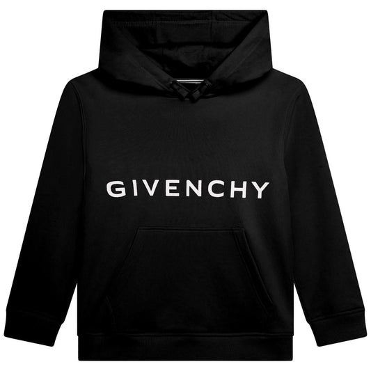 男童黑色Logo卫衣