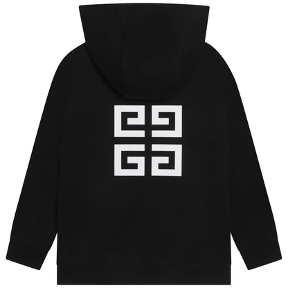 儿童黑色连帽卫衣
