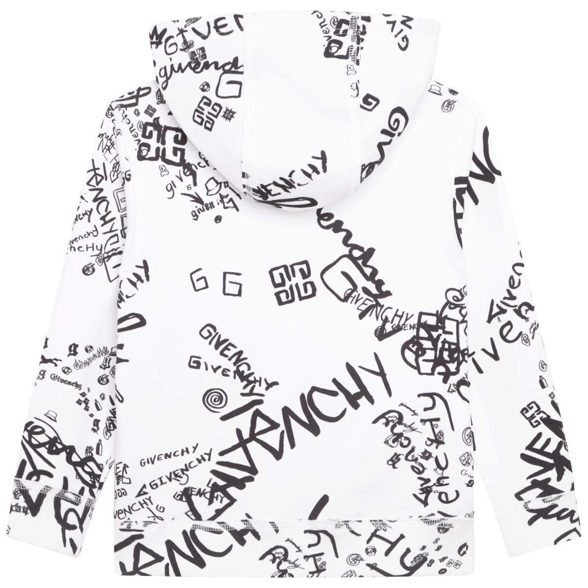 儿童白色连帽卫衣