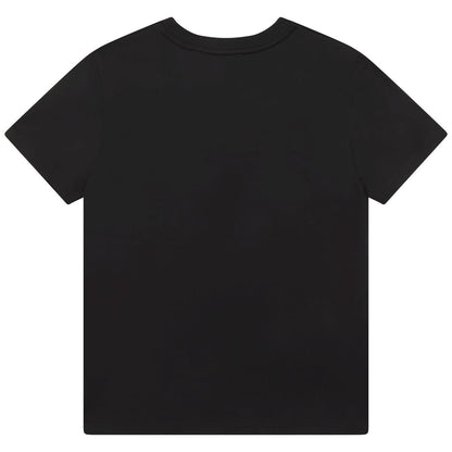 女童黑色Logo棉T恤