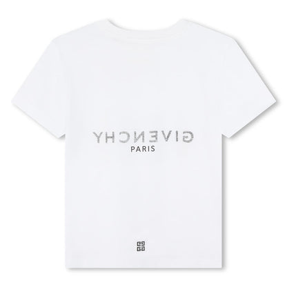 男童白色Logo棉T恤