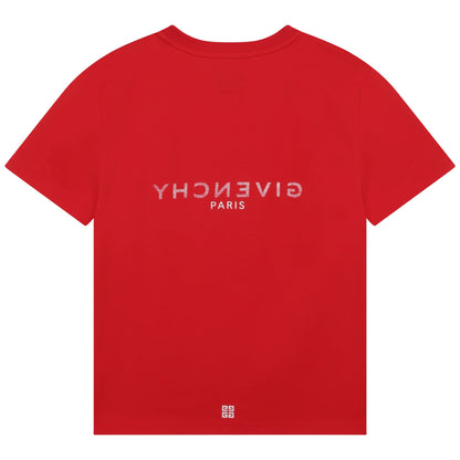 男童红色Logo棉T恤