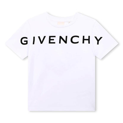 男童白色Logo棉T恤