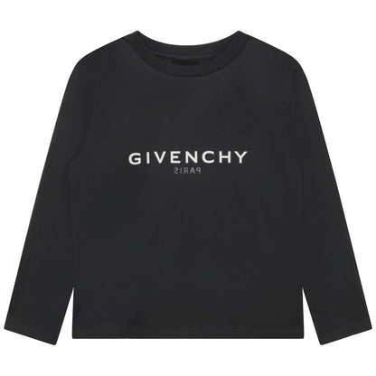 男童深灰色Logo棉T恤