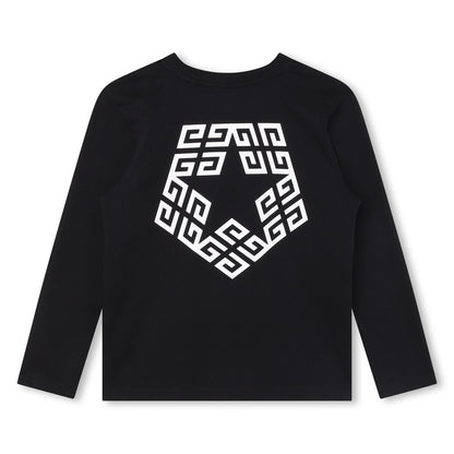男童黑色Logo棉T恤