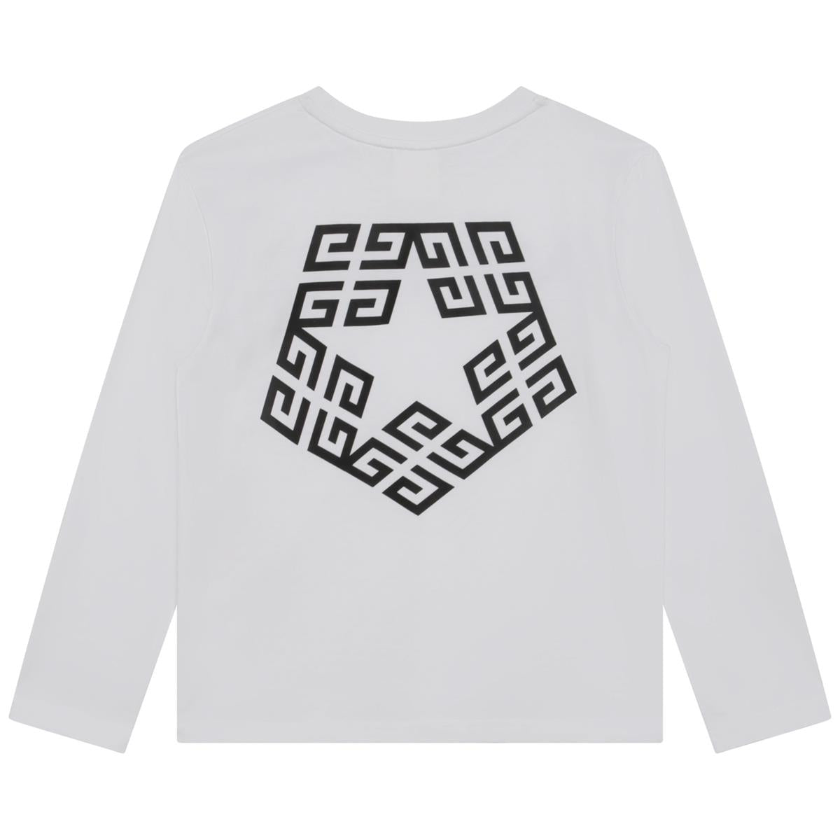 男童白色Logo棉T恤