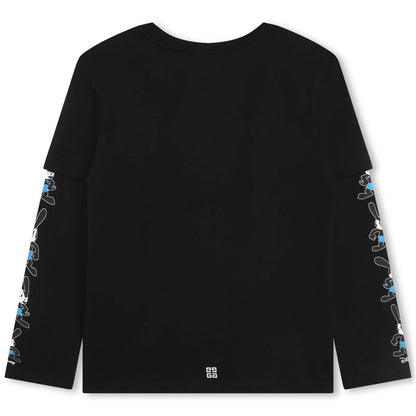 男童黑色Logo棉T恤