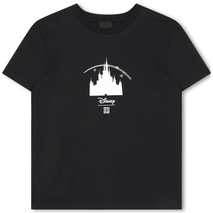男童黑色印花棉T恤
