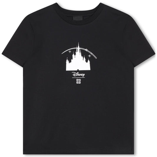 男童黑色印花棉T恤