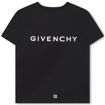 男童黑色印花棉T恤