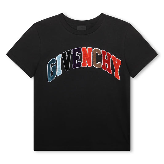 男童黑色Logo棉T恤