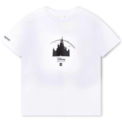 男童白色印花棉T恤