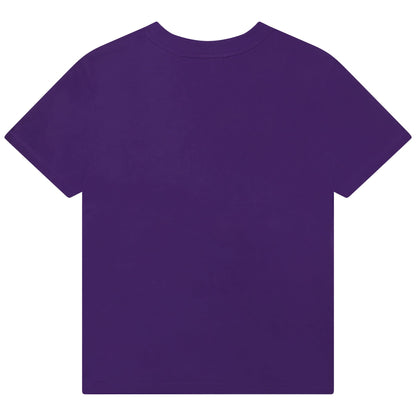 男童紫色Logo棉T恤