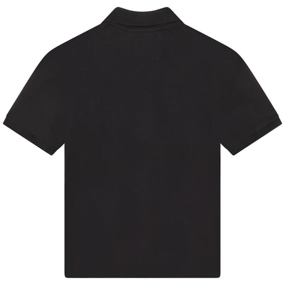 男童黑色Logo棉Polo衫