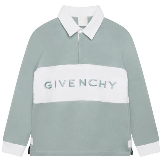 男童绿色Logo棉T恤