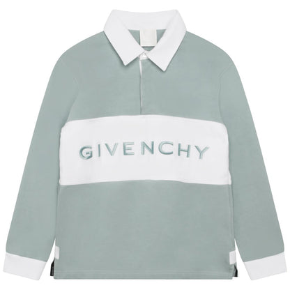 男童绿色Logo棉T恤