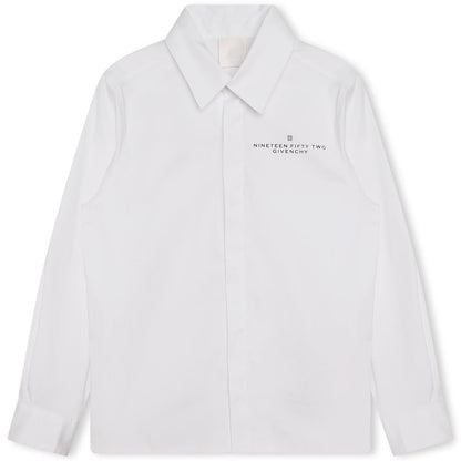 男童白色棉衬衫