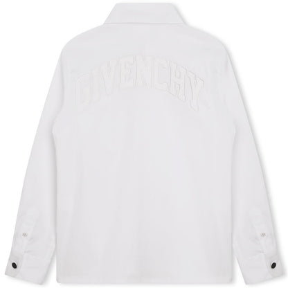 男童白色棉衬衫