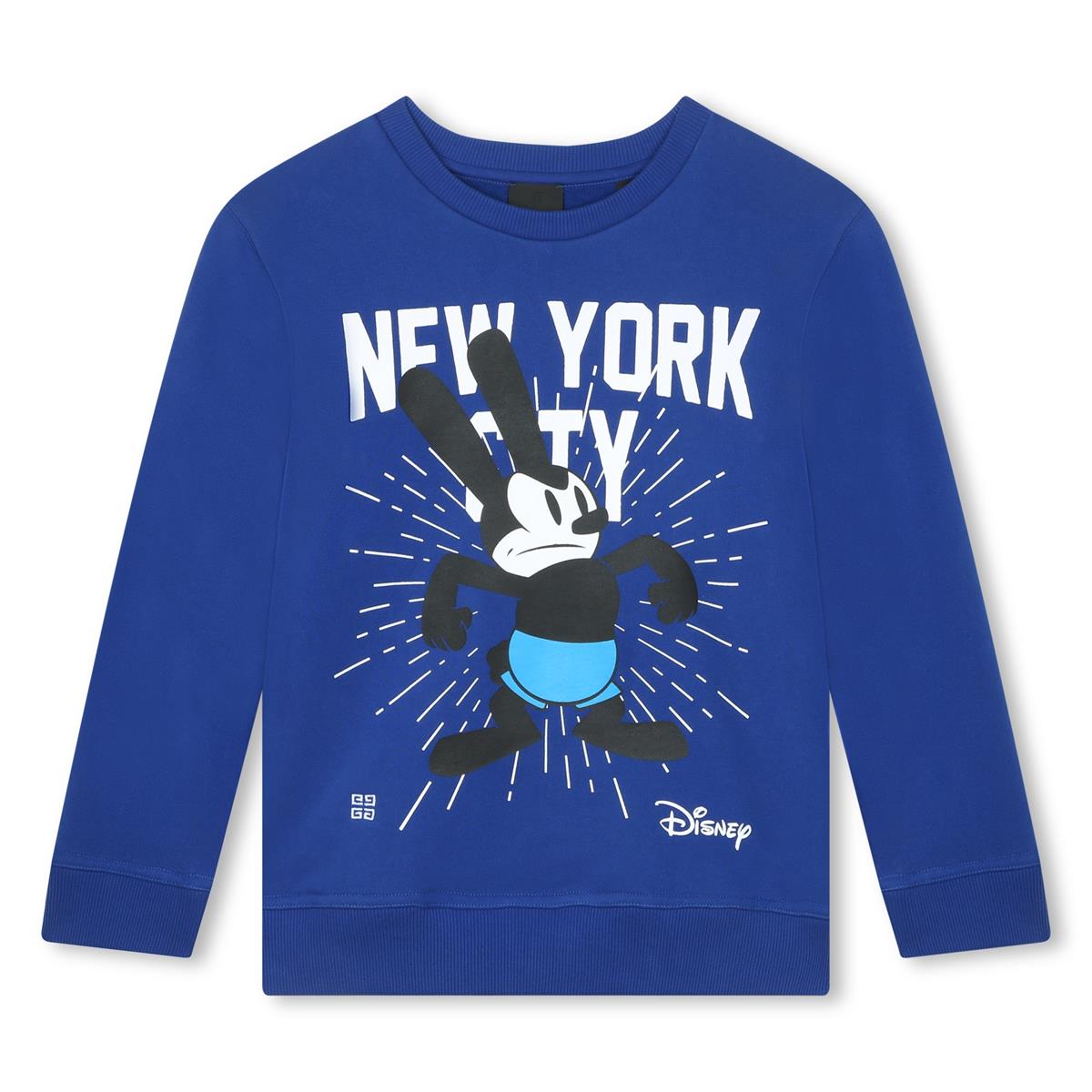 男童蓝色印花卫衣