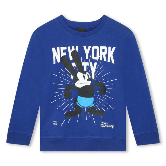 男童蓝色印花卫衣