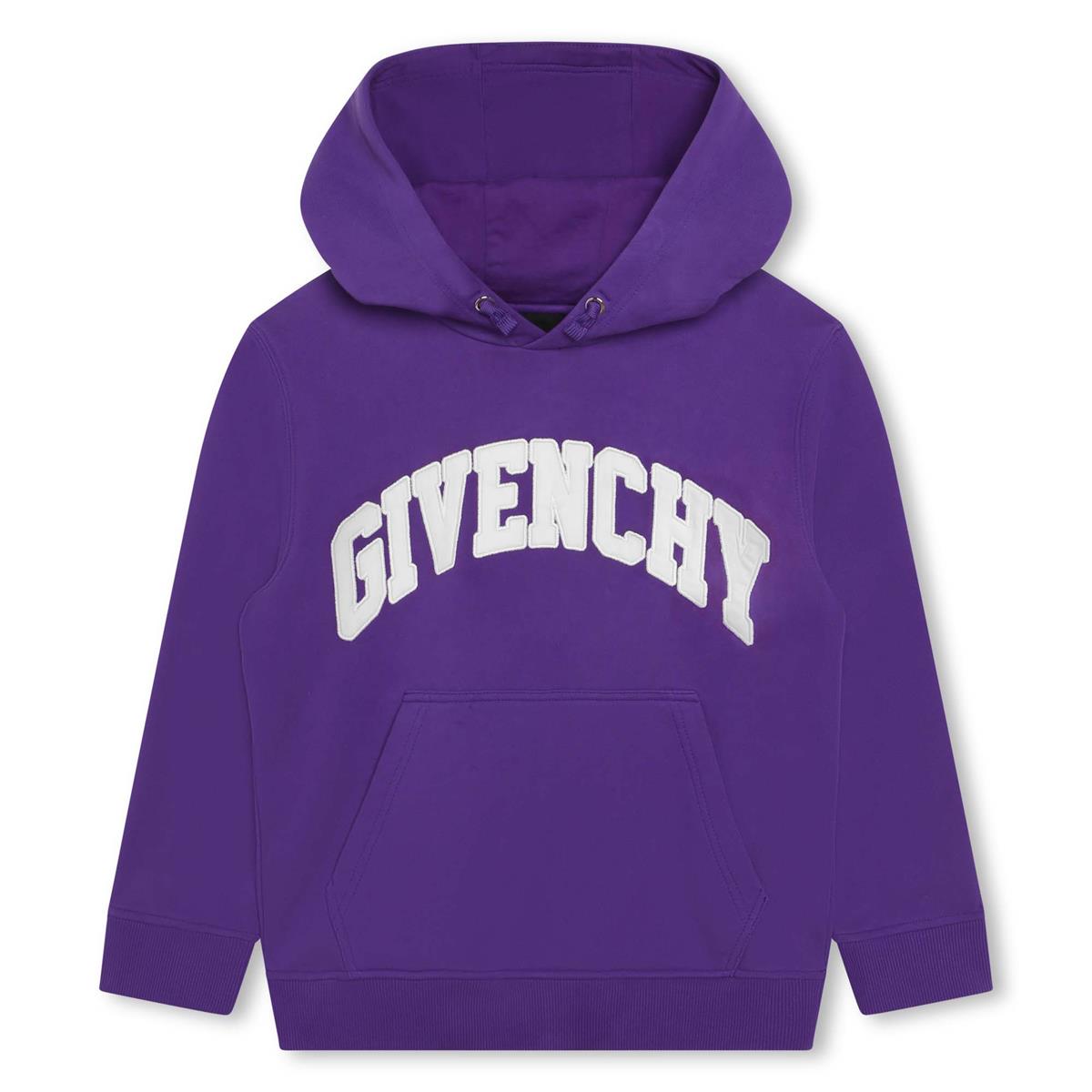 男童紫色Logo卫衣