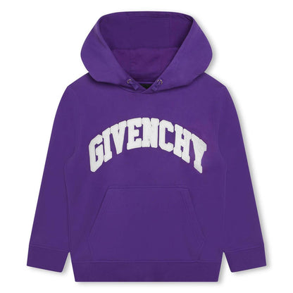 男童紫色Logo卫衣
