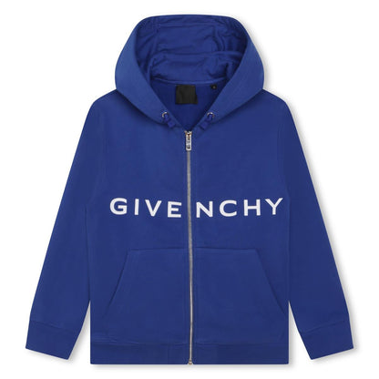 男童蓝色拉链上衣