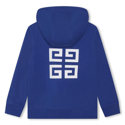 男童蓝色拉链上衣