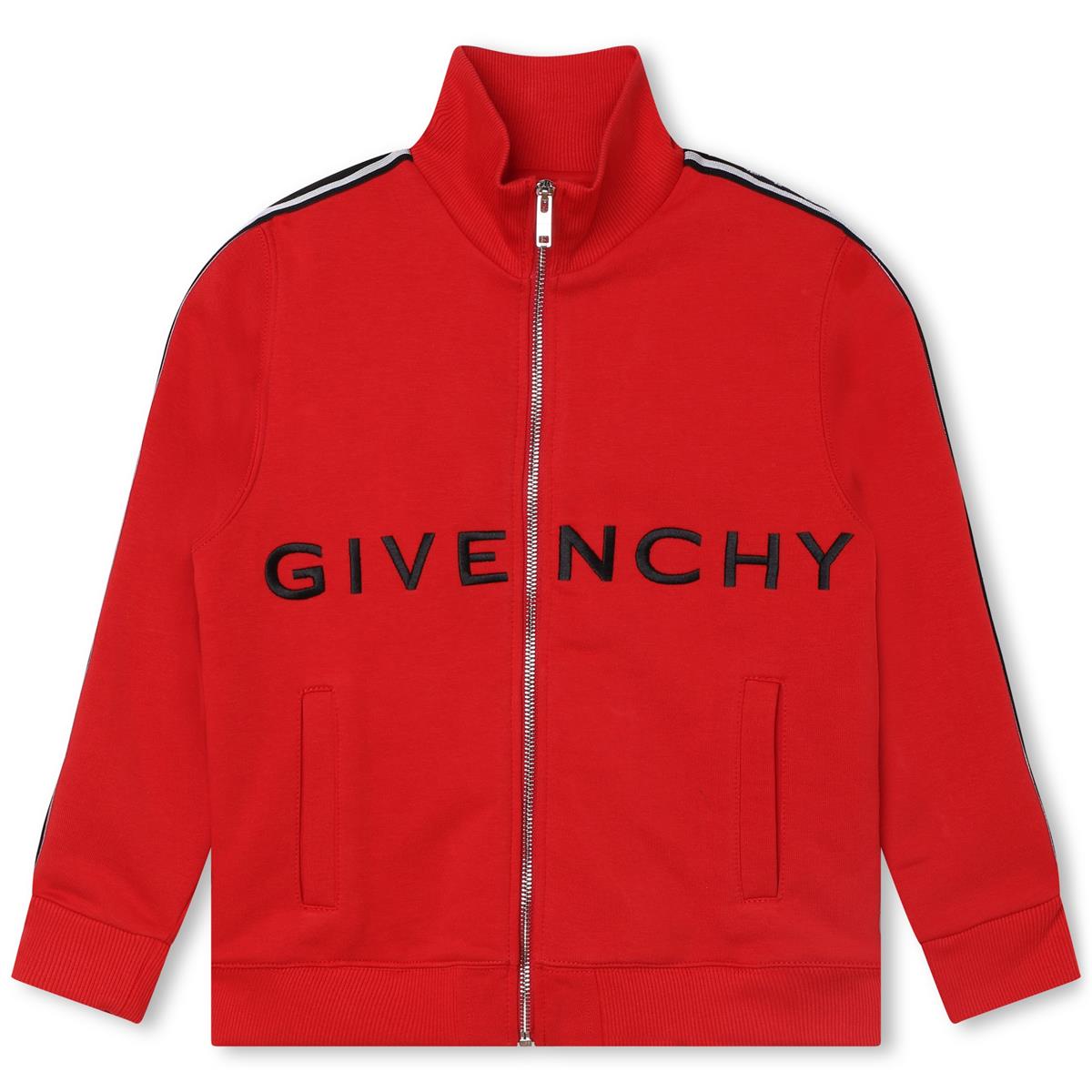 男童红色Logo拉链上衣